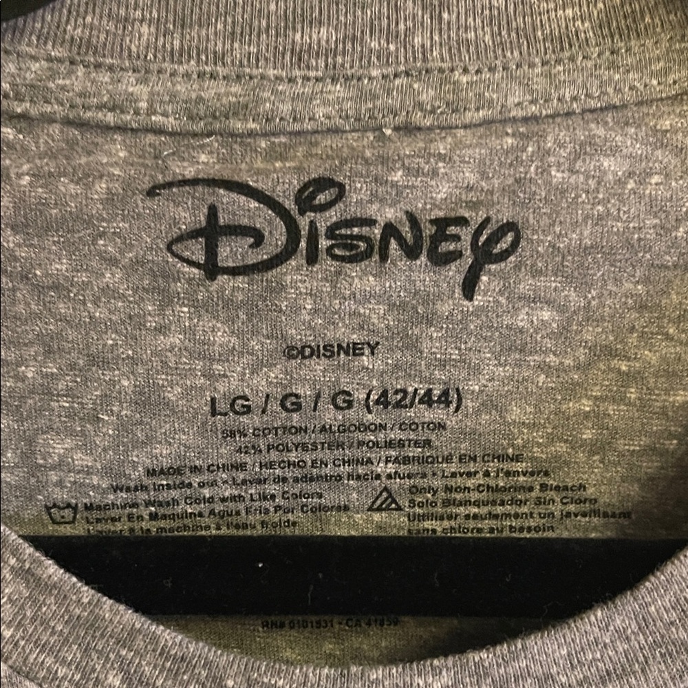 Disney Mickey Mouse Gray Tee Size Large………..#5 - Picture 2 of 3